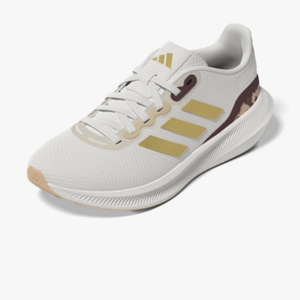 NWT Adidas Run Falcon 3 Women's size 9 White/Gold Metallic/Magic Beige - Picture 2 of 4